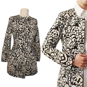 Anne Fontaine NWT* Rena Cotton Blend Metallic Woven Fabric Blazer Size EU 38